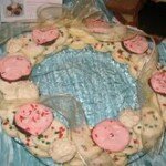 Cookie wreath using Cheryl's cookies